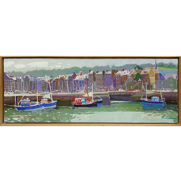  Lluís Amer (Barcelona, 1942). Honfleur. Óleo sobre lienzo firmado 