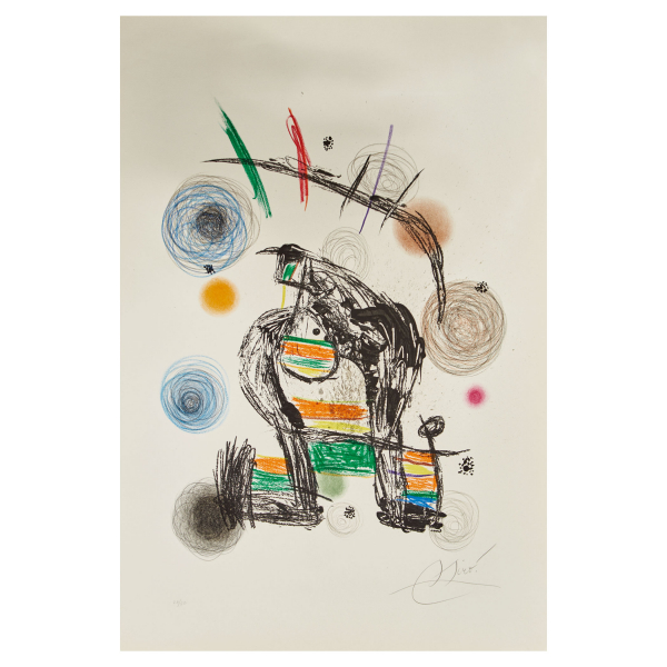Joan Miró i Ferrà (Barcelona, 1893-Palma de Mallorca, 1983) Ball de bastons. Litografía 