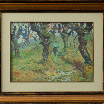 &quot;Día de Lluvia&quot;  JUAN LARRAMENDI (Vera, 1917-2005)