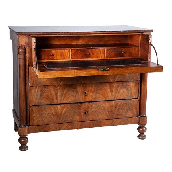 Cómoda escritorio francesa de caoba