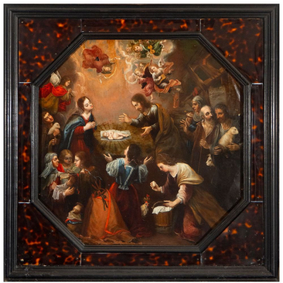 Obra atribuida a Angelino de Modoro (Roma,1560 - Sevilla, 1633). Lote estrella de Arte Colonial.    &Oacute;leo sobre cobre. 