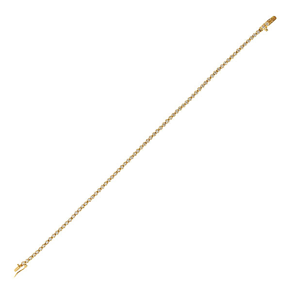 Pulsera rivière en oro con diamantes talla brillante engastados en garras, 0,75 ct aprox.