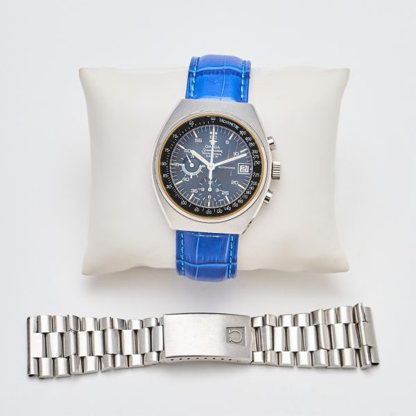 OMEGA «Speedmaster Profesional Mark IV» Reloj cronógrafo de pulsera para caballero, c. 1977.  