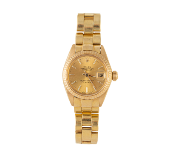 Reloj ROLEX Oyster Perpetual Date Just de se&ntilde;ora. En oro amarillo de 18K.