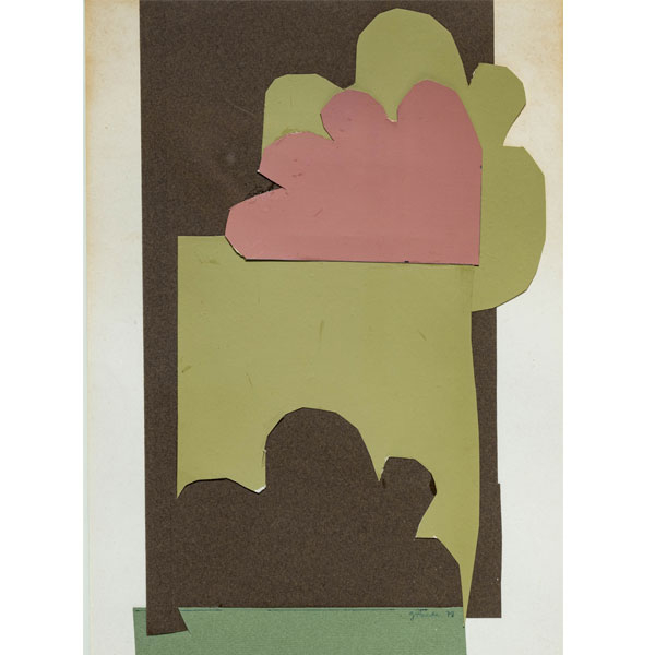 &quot;Sin Título&quot; c. 1979.  GERARDO RUEDA (Madrid, 1926-1996)   Firmado: G. Rueda.   Técnica: Collage/papel. 