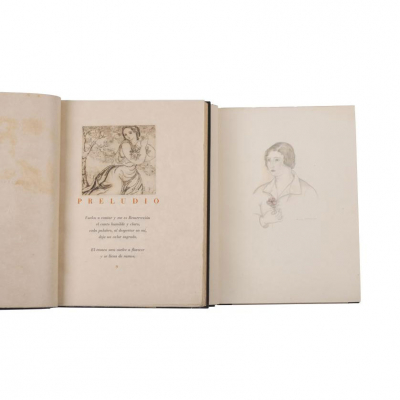 Eduardo Marquina. "ELEG&Iacute;AS" Puntas secas de Laura Alb&eacute;niz.. B.: Gustavo Gili. Ediciones La Cometa, 1935.