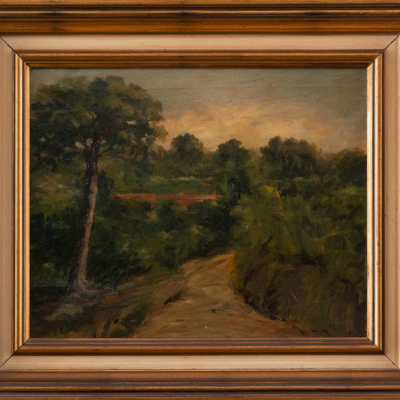 &quot;Paisaje con árboles&quot;  Autoría: Escuela Española, Siglo XIX-XX 