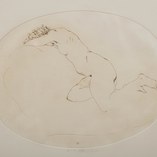 "Desnudo de mujer" GABRIEL RAMOS URANGA (Bilbao, 1939-1995). Grabado/papel