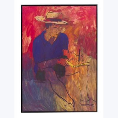 IGNACIO PEREZ-JOFRE  (Madrid 1965) &quot;Joven con sombrero pintando&quot;