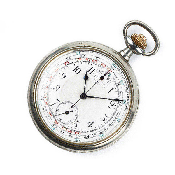 Reloj cronógrafo lepine, suizo, en caja 51 mm, de tapa lisa