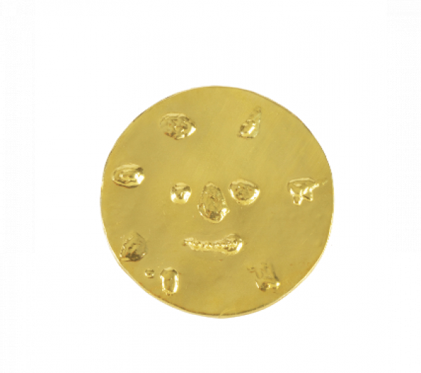 PABLO PICASSO (Málaga, 1881 - Mougins, 1973) Visages aux taches (P.H. 1440). 1956  Medallón de oro.