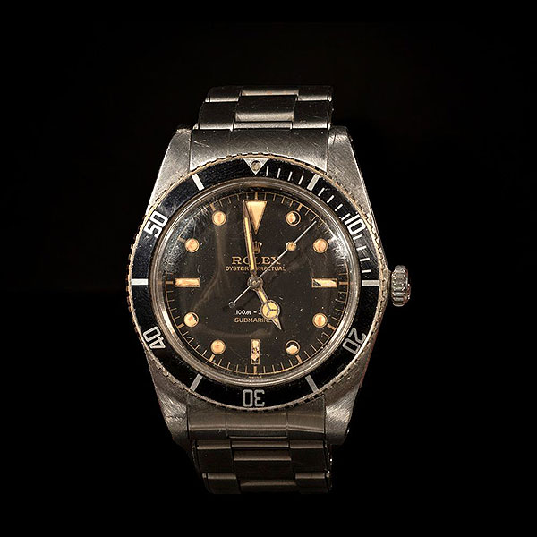 ROLEX mod. Oyster Perpetual &quot;Submariner&quot; Ref. 5508. Reloj de caballero con caja y brazalete en acero. Años 1954-1955.