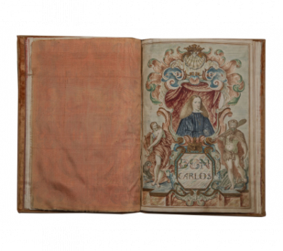 IMPORTANTE ARCHIVO DEL MARQUESADO DE VALBUENA DEL DUERO DESDE EL SIGLO XVI HASTA EL SIGLO XIX, INCLUYENDO LA CONCESIÓN DEL TÍTULO NOBILIARIO POR EL REY CARLOS II DECORADO POR EL PINTOR MATÍAS DE TORRES. 