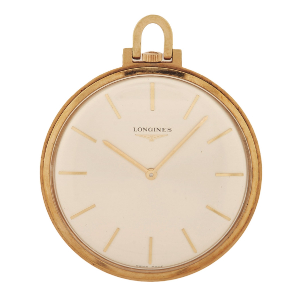 Reloj de bolsillo Longines lepine en oro, c.1960