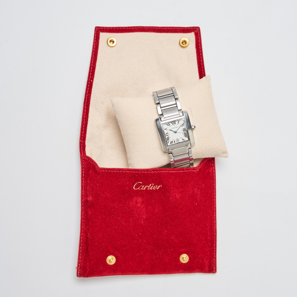 CARTIER «Tank Française». Reloj de pulsera unisex. En acero. Ref./ Nº 2301-CC708177, c.1998. 