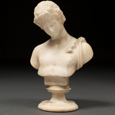 &quot;Narciso&quot; Escultura Grand Tour realizada en mármol blanco del siglo XIX