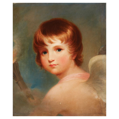 Escuela inglesa, s.XVIII. Círculo de Georges Romney (Lancashire, 1734- Kendal, 1802) Cupid. 