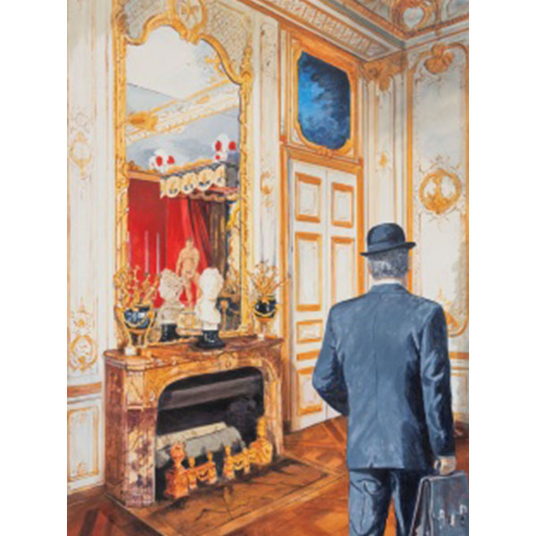 IGNACIO  GOITIA   (Bilbao 1968)  &quot;Interior de salón&quot;  Firmado 