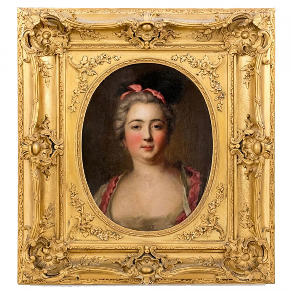JEAN-MARC NATTIER (París, 1685 – 1766) "Retrato de Marie-Anne de Châteauneuf" conocida como Mademoiselle Duclos. 