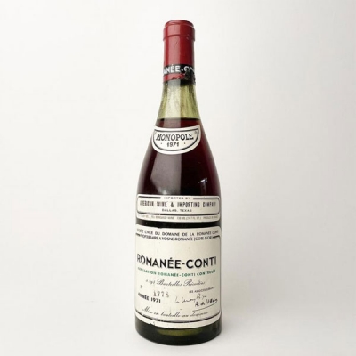 1 botella de Romanée-Conti Grand Cru 1971, Domaine de la Romanee-Conti (DRC), Borgoña