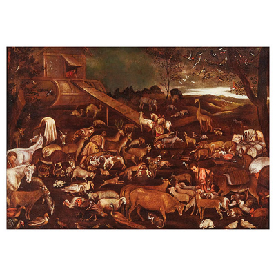 Escuela italiana, s.XVII. Seguidor de Jacopo Bassano. Entrada de los animales en el arca de Noé.