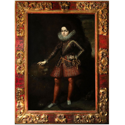 "Retrato joven Amadeo de Saboya" Manera de Jan Kraek o Kraeck, o Giovanni Caracca (Haarlem, c. 1540-Tur&iacute;n, 1607). 