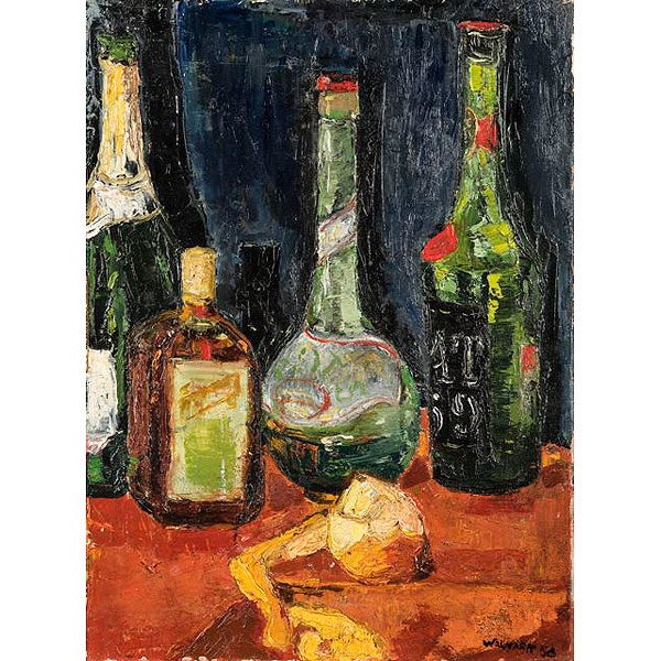 Alfred Aaron Wolmark (Warsaw, 1877 - Londres, 1961) &quot;Botellas y limón&quot;