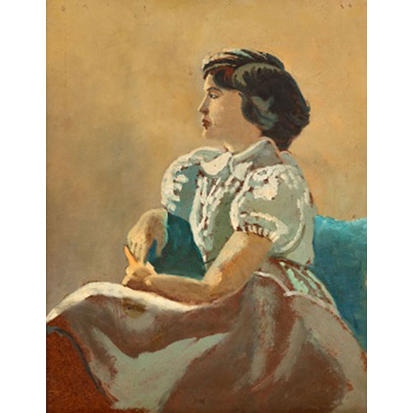 JOSÉ MARÍA UCELAY  (Bermeo, Vizcaya 1903 - Bilbao1979) "Retrato Sra. Machado"
