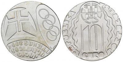 PORTUGAL 2004, 10 euros Olimpiada Atenas (KM-759)