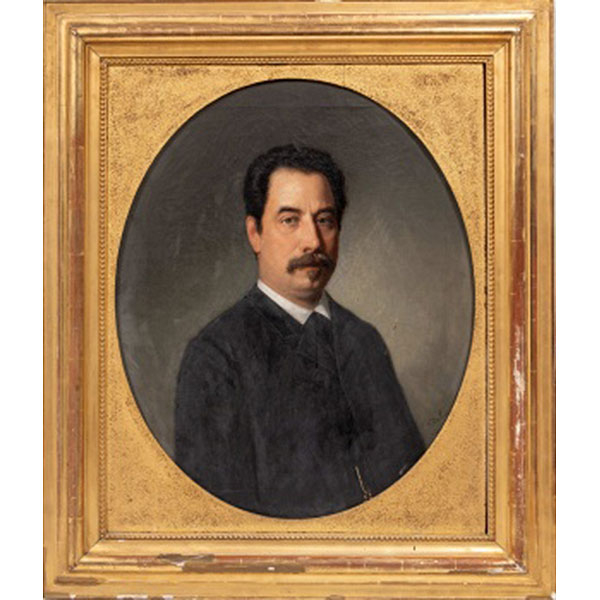 EDUARDO BALACA Y OREJAS-CANSECO  (Madrid 1840 - 1914) &quot;Retrato de Caballero&quot;