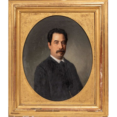 EDUARDO BALACA Y OREJAS-CANSECO  (Madrid 1840 - 1914) &quot;Retrato de Caballero&quot;