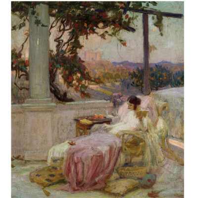 Germán Taibo.   &quot;Simmone (La mujer del pintor Taibo) - 1916&quot;. Óleo sobre lienzo. 