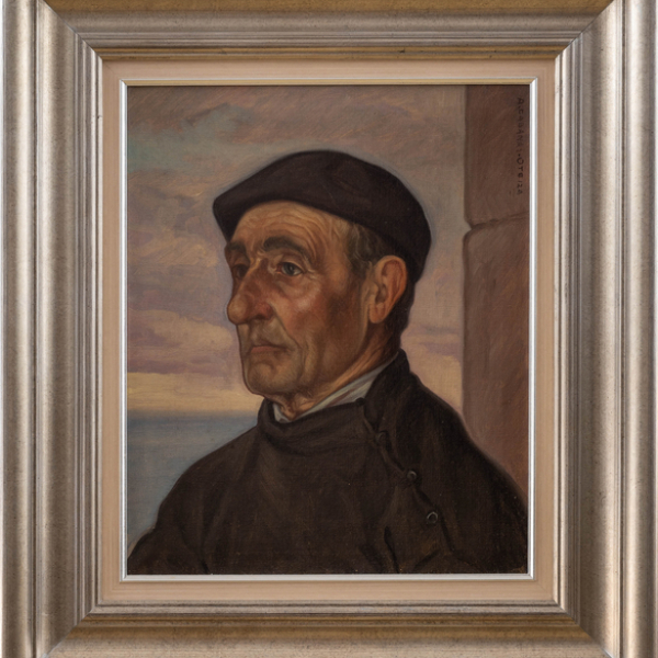 "Pescador" ÁNGEL CABANAS OTEIZA (Guipúzcoa, 1875-1964) Óleo/Lienzo