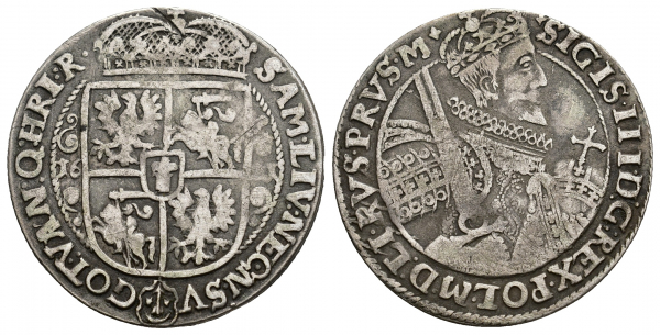 POLONIA 1622 Segismundo-III 1/4 Taler (KM-37) MBC