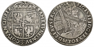 POLONIA 1622 Segismundo-III 1/4 Taler (KM-37) MBC