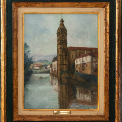 &quot;Vista de Amorebieta&quot;  MAURICIO FLORES KAPEROTXIPI (Zarauz, 1901-1997) 