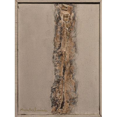 &quot;Composición&quot;  MARIA PAZ JIMÉNENEZ (San Sebastián, 1909-1975).   Mujer vinculada a la Vanguardia, comenzó con un estilo surrealista y en los años 60 se pasó a la abstracción.