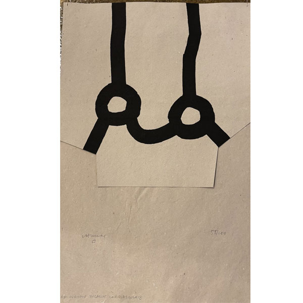 "Homenaje a Joan Prats"  EDUARDO CHILLIDA (San Sebastián, 1924-2002). Serigrafía/papel. 