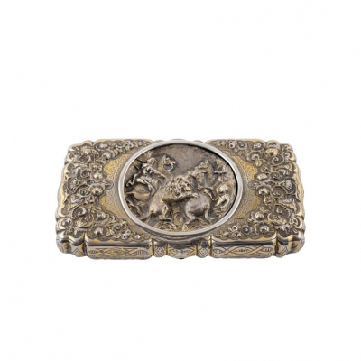 Purera o funda de gafas de plata, Alemania o Francia S. XIX.   