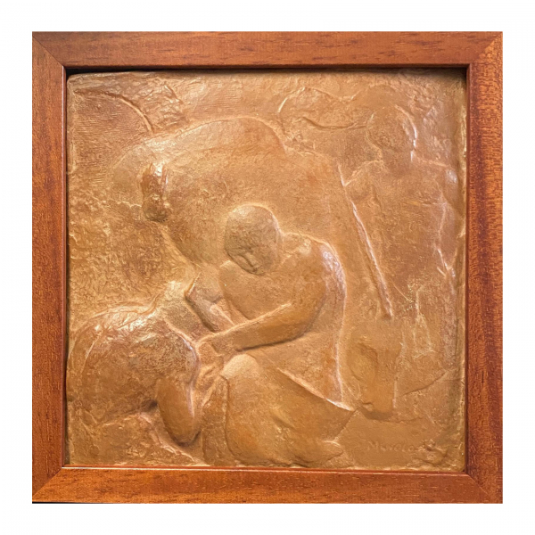 Manolo Hugué (Barcelona, 1872-Caldes de Montbui, Barcelona, 1945) Herreros. Relieve en terracota.