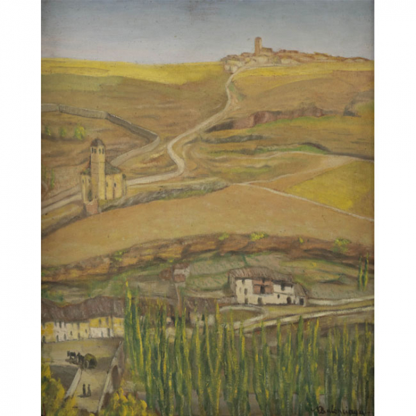 "Paisaje de Zamarramala" NARCISO BALENCIAGA (Arrona, Guipúzcoa, 1905-México, 1935)  