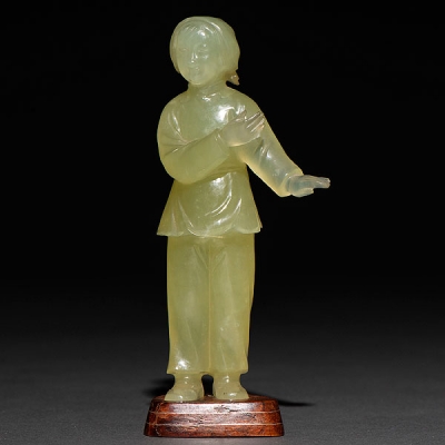 Figura escultórica china en jadeita