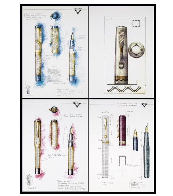 Lote de catorce carteles de publicidad Visconti