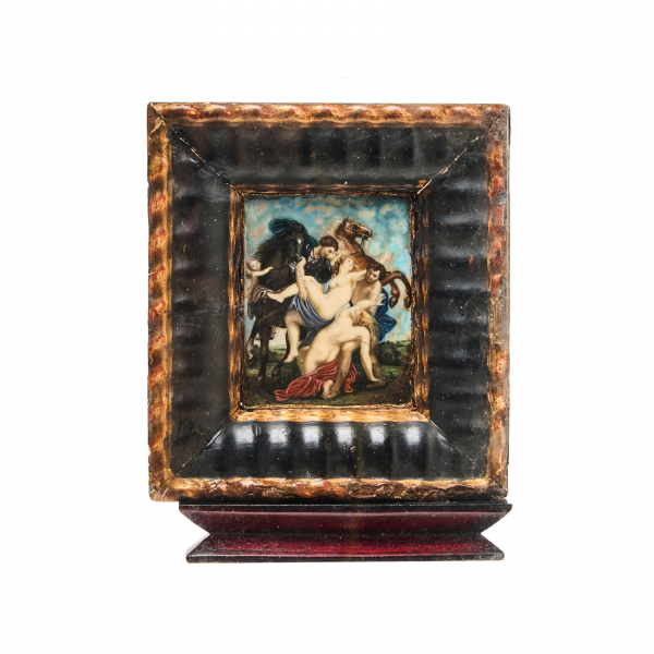 Miniatura italiana pintada al gouache El Rapto de las hijas de Leucepio (c.1618) de Peter Paul Rubens (1577-1640) 