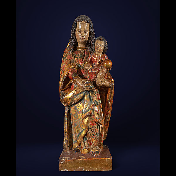 Escuela Castellana del siglo XVII - Virgen con el Niño.