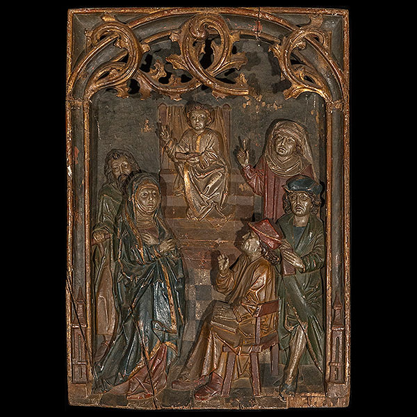 Escuela Flamenca o Alemana del siglo XV - Cristo Niño entre los doctores.