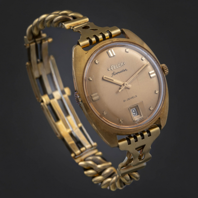 Felca Airmaster, Reloj Vintage en oro amarillo de 18 kt.