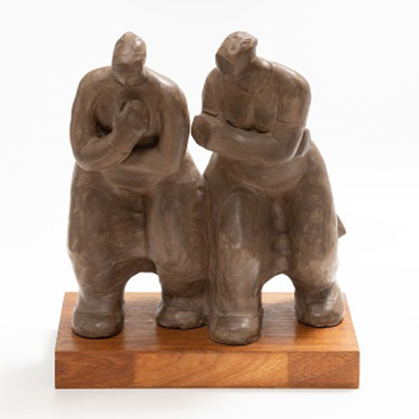 ENRIQUE ARZUBIAGA  (Getxo 1947) &quot;Sirgueras&quot;  Terracota patinada