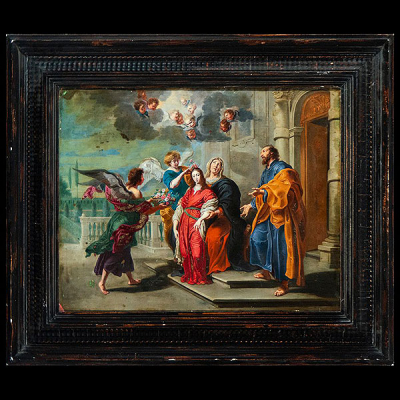 Taller de Jacob Jordaens (Amberes, 1593 - 1678) - La Coronación de la Virgen