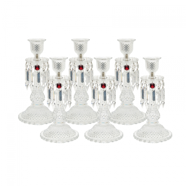 Conjunto de seis candeleros en cristal de Baccarrat modelo «Zénith».